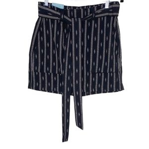 Old Navy Women M Embroidery Boho Dark Academia Mini Tied Skirt Jupe NEW NWT